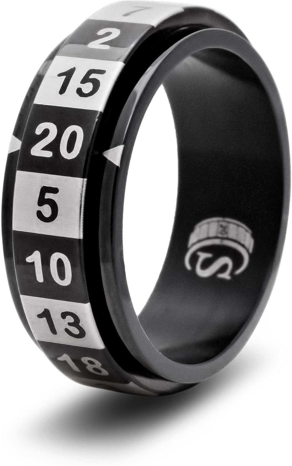 critsuccess d20 骰子环带 20 面冲压转轮(尺寸 13.